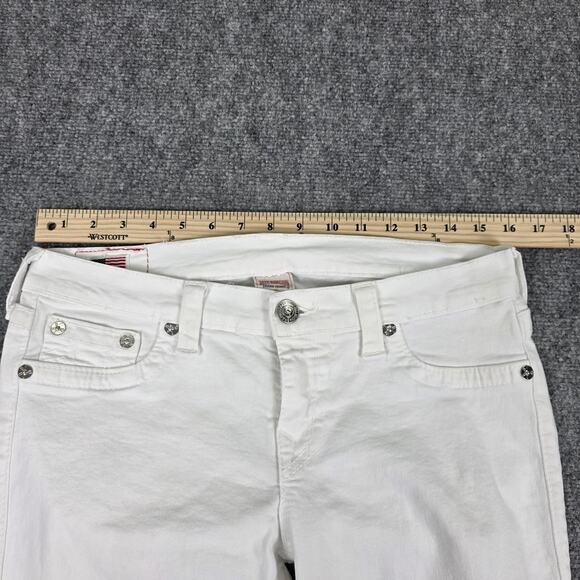 True Religion Jeans Womens 31 White Casey Low Rise Skinny Stretch Denim USA - Picture 4 of 16
